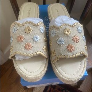 Platform espadrille slides